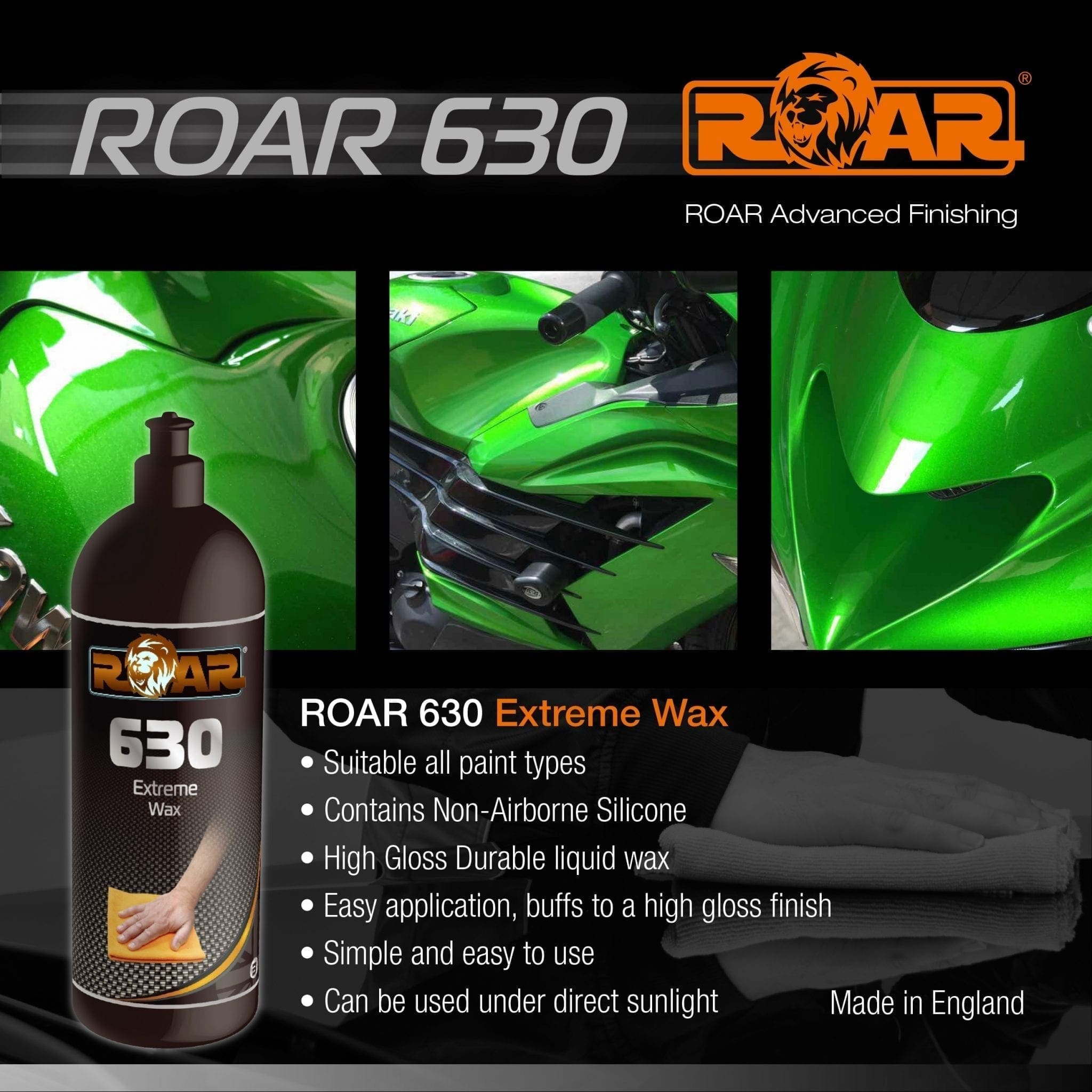 Roar 630 Extreme Wax Polish 1L | Polishes | Refinish Systems Ltd